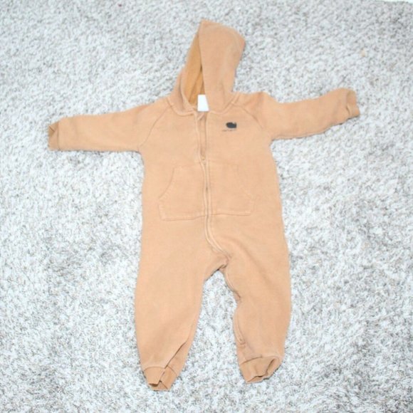 Carhartt Other - Carhartt Hooded Bodysuit One Piece Brown Baby Toddler Size 18M 18 Months H11912
